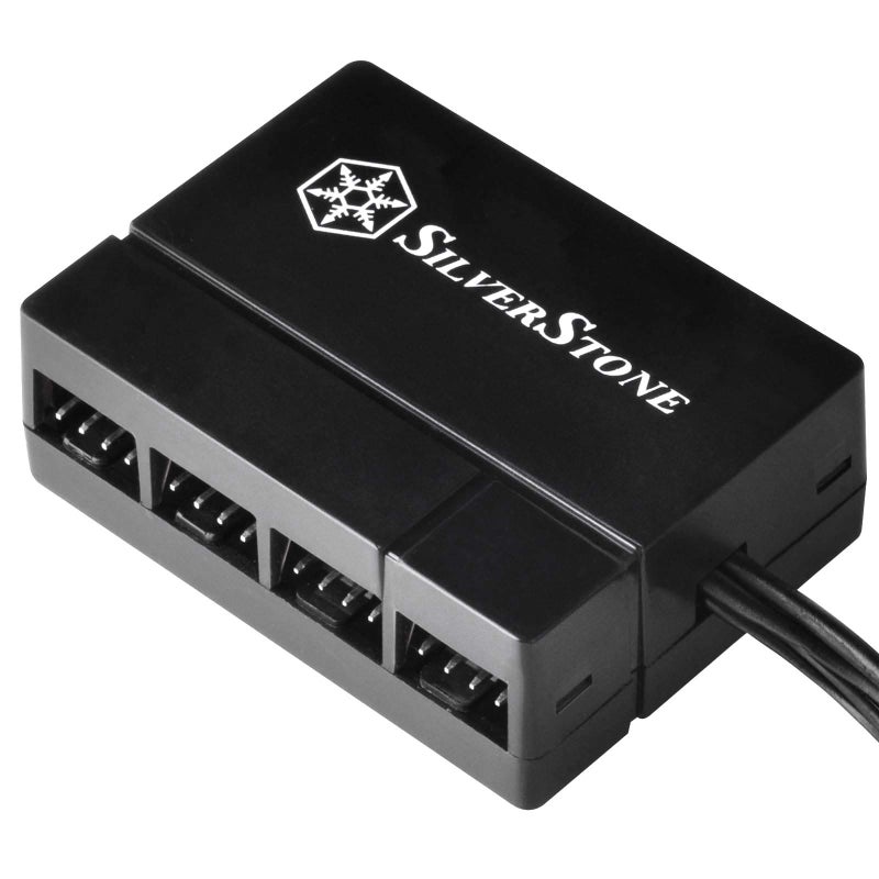 SilverStone Technology 8-Port PWM Fan Hub/Splitter for 4-Pin & 3-Pin Fans* in Black SST-CPF04-USA - Image 1